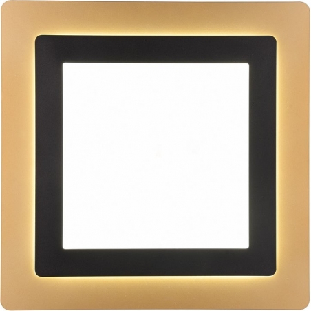 Plafon kwadratowy z pilotem sterowania Morgan LED 45x45cm czarno-złoty Trio