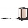 Ross beige&amp;black matt metal frame night lamp with shade Trio