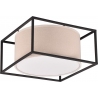 Ross 30x30cm beige&amp;black matt ceiling lamp with shade in metal frame Trio