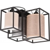 Ross 40x34cm beige&amp;grey&amp;brown&amp;black matt triple ceiling lamp with shades Trio