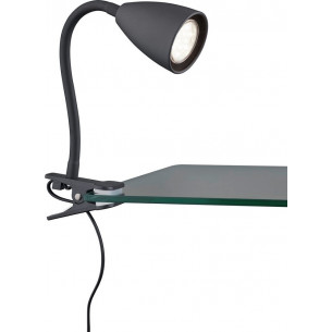 Wanda in black matt adjustable clip-on lamp Trio