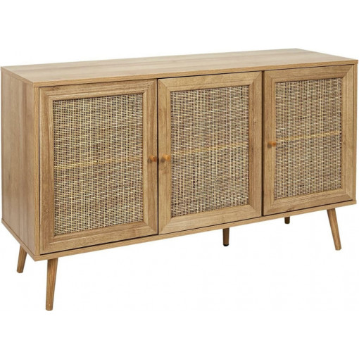 Bali 115x70cm natural boho chest of drawers on legs Intesi