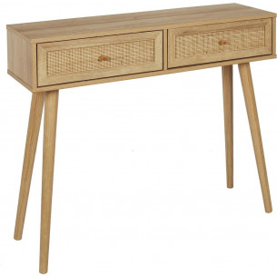 Bali 100x29cm boho console table with drawers Intesi