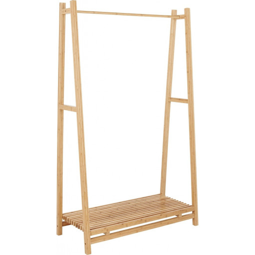 Bali 105x50cm bamboo standing coat rack with shoe shelf Actona