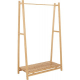 Bali 105x50cm bamboo standing coat rack with shoe shelf Actona