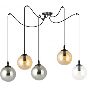 Gigi V black&amp;multicolour glass balls pendant lamp Emibig