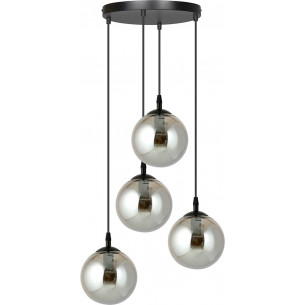 Polish Cosmo IV premium black&graphite glass balls pendant lamp Emibig - modern&designer lighting