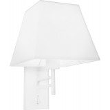 Nagano white wall lamp with shade and switch
