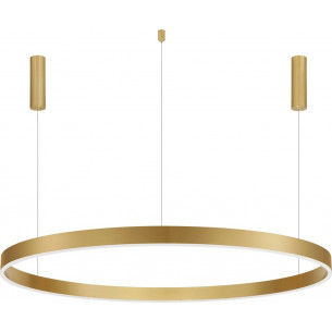 Gemma LED 150cm gold-brass modern round pendant lamp