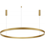 Gemma LED 150cm gold-brass modern round pendant lamp