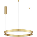 Lampa wisząca okrągła nowoczesna Gemma LED 80cm złoto-mosiężna