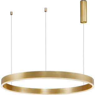 Gemma LED 100cm gold-brass modern round pendant lamp