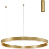 Lampa wisząca okrągła nowoczesna Gemma LED 100cm złoto-mosiężna