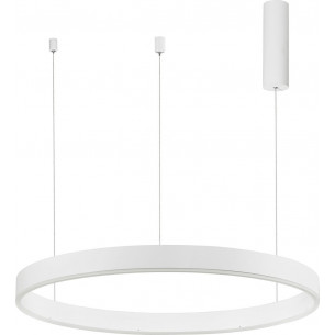 Gemma LED 80cm white modern round pendant lamp