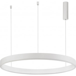 Gemma LED 100cm white modern round pendant lamp