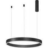 Lampa wisząca okrągła nowoczesna Gemma LED 60cm czarna