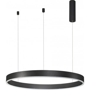 Gemma LED 80cm black modern round pendant lamp