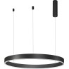 Gemma LED 80cm black modern round pendant lamp