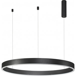 Gemma LED 100cm black modern round pendant lamp