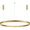 Gemma LED 120cm gold-brass modern round pendant lamp with remote control