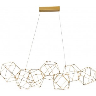 Wento II LED 108x32cm gold modern elongated pendant lamp