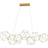 Wento II LED 108x32cm gold modern elongated pendant lamp