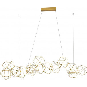 Wento II LED 137x54cm gold modern elongated pendant lamp