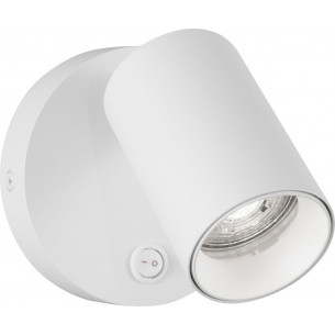 Nooni white wall lamp with switch