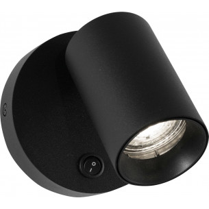 Nooni black wall lamp with switch