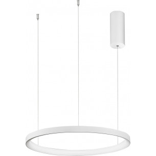 Lampa wisząca nowoczesna ściemniana Benno LED 48cm biała