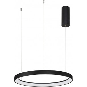 Lampa wisząca nowoczesna ściemniana Benno LED 48cm czarna