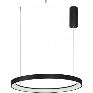 Lampa wisząca nowoczesna ściemniana Benno LED 58cm czarna