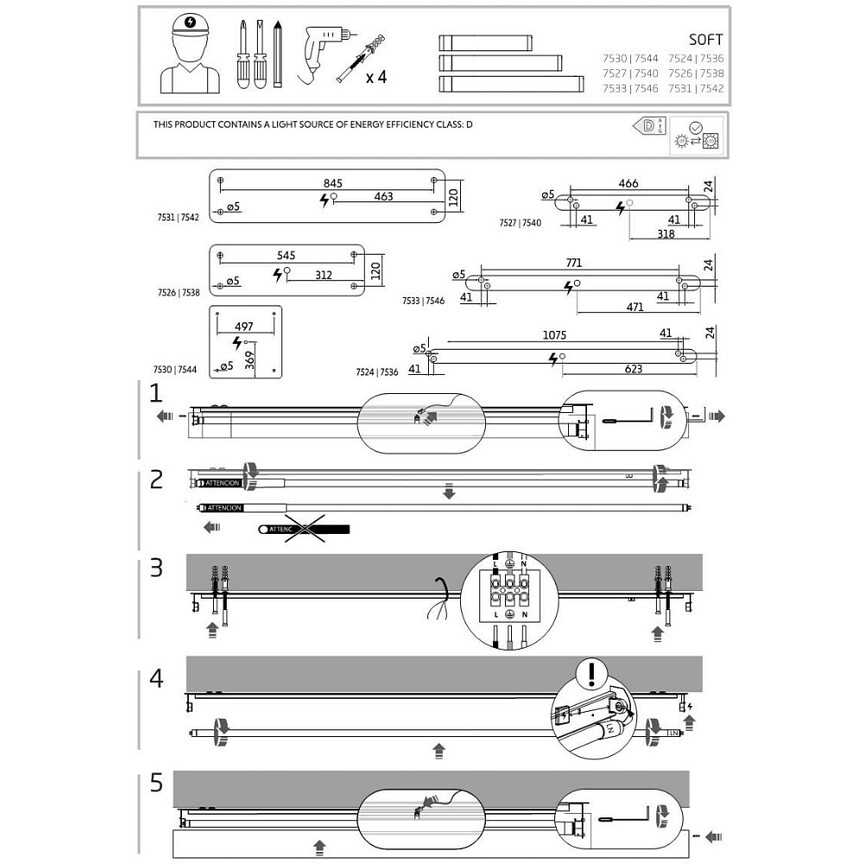 Soft LED 90x20cm white minimalistic long ceiling lamp Nowodvorski
