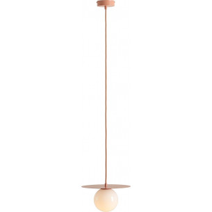 Loop 28cm white&amp;coral glass sphere pendant lamp Aldex