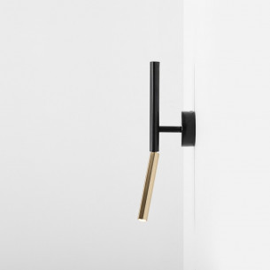 Stick black&amp;gold adjustable minimalist wall lamp Aldex