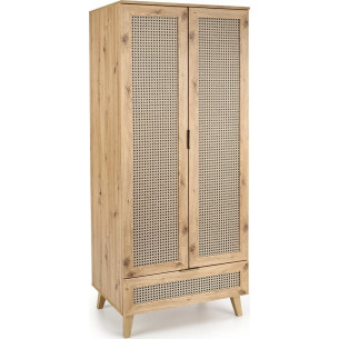 Borneo 80x200cm oak aristan boho wardrobe on legs Halmar