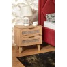 Borneo 50x34cm oak aristan boho bedside table on legs with drawers Halmar