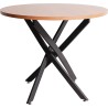 Agis 90cm walnut&amp;black matt round table Signal