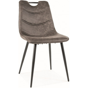 Aloe grey upholstered chair with handle Signal