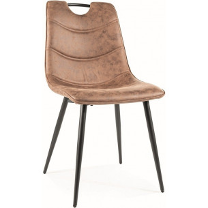 Aloe brown upholstered chair with handle Signal