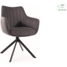 Azalia Brego 18 dark grey&amp;black swivel upholstered chair Signal