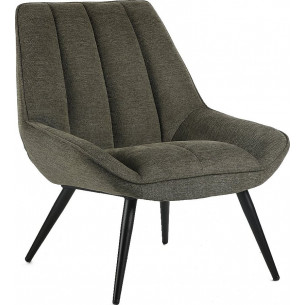 Cella Brego olive green&amp;black upholstered armchair Signal