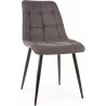 Chic Brego 18 dark grey&amp;black upholstered quilted chair Signal