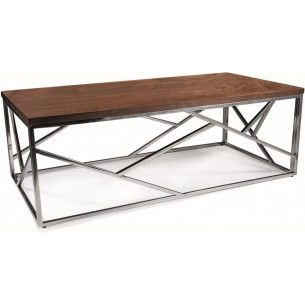 Escada 120x60cm walnut&amp;silver rectangular coffee table Signal