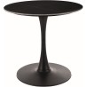 Espero 80cm black marble&amp;black matt round table on one leg Signal