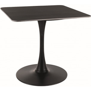 Espero 80x80cm black marble&amp;black matt square one-legged table Signal