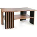 Evita 100x60cm oak aristan&amp;black coffee table with slats and shelf Signal