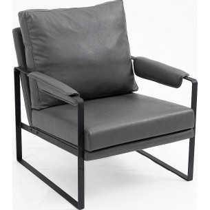 Focus buffalo 06 grey eco-leather armchair Signal