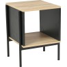 Karina 40x40cm oak&amp;black side table with shelf Signal