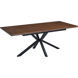 Logan 160x90cm walnut&amp;black matt loft extendable table Signal